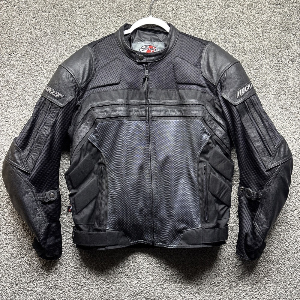 Joe‎ Rocket Reactor 3.0 Motorcycle Leather Mesh Jacket Men's Size Medium EUC